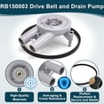 thumbnail image 4 of Upgraded RB150003 Washer Drain Pump & Belt Kit compatible with Alliance Speed Queen 201566P 27001036, 4 of 7
