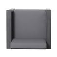 thumbnail image 4 of Christopher Knight Home Louver Outdoor Acacia Wood Outdoor Club Chair with Cushions by  Dark Gray, 4 of 5