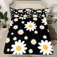thumbnail image 2 of Feelyou Chic Flower Floral Full Size Sheets for Women, Vibrant Groovy Daisy Bed Sheets, Vintage Fashion Style Sheet Sets, Breathable Home Decor, 4-Piece, 2 of 7