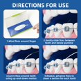 thumbnail image 3 of 3-in-1 Orthodontic Floss Threaders for Braces Bridges & Implants - Pre-Cut Strands with Stiffened End Spongy Expanding Floss PFAS-Free 160 Count (Pack of 2), 3 of 4
