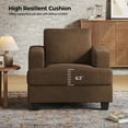 thumbnail image 6 of BLAZANT 39” Accent Chair, Corduroy Single Sofa Couch, Comfy Reading Chair with Extra Deep Seat, Modern Armchair with Square Armrest& Removable Cushion Cover, Small Couch for Small Spaces, 6 of 11