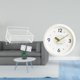 thumbnail image 2 of Reloj De Pared Silencioso Contemporáneo Con Números Grandes Y Fáciles De Leer Para El Hogar, La Oficina Y La Sala De Estudio, Reloj Colgante Decorativo Moderno., 2 of 8