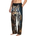 thumbnail image 5 of Cauagu Oil Painting Tribal Wolf Mens Pajama Pants Sleep & Lounge Pants,PJ Bottoms with Pockets-Medium, 5 of 7