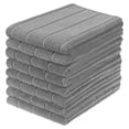 thumbnail image 1 of Paños de cocina de microfibra absorbentes, extra grandes y gruesos, diseño de rayas, 45 x 65 cm, paquete de 8, color gris, 1 of 4