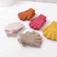thumbnail image 3 of Guantes sencillos de color caramelo para niños con forro de terciopelo, guantes cálidos de cinco dedos, guantes de invierno gruesos y cálidos para niños, 3 of 5