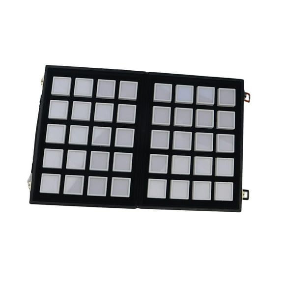 Diamond Jewelry Display Tray Multi grids gem Storage Organizer Tray for Rings white 40 grid