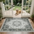 thumbnail image 6 of 2x3 Indoor Entryway Rug, Small Washable Area Rug Non-Slip Vintage Door Mat Entrance, Low Pile Floor Carpet for Door, Entrance, Farmhouse,Bathroom, Bedroom, Kitchen, 6 of 10