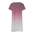 thumbnail image 4 of Dyegold Sundresses for Women Casual Beach - Plus Size Summer Dresses Womens V-Neck Short Sleeve Ombre Tie Dye Midi Sun Dresses ​Summer Swing ​Beach ​Tunic Dresses, 4 of 5