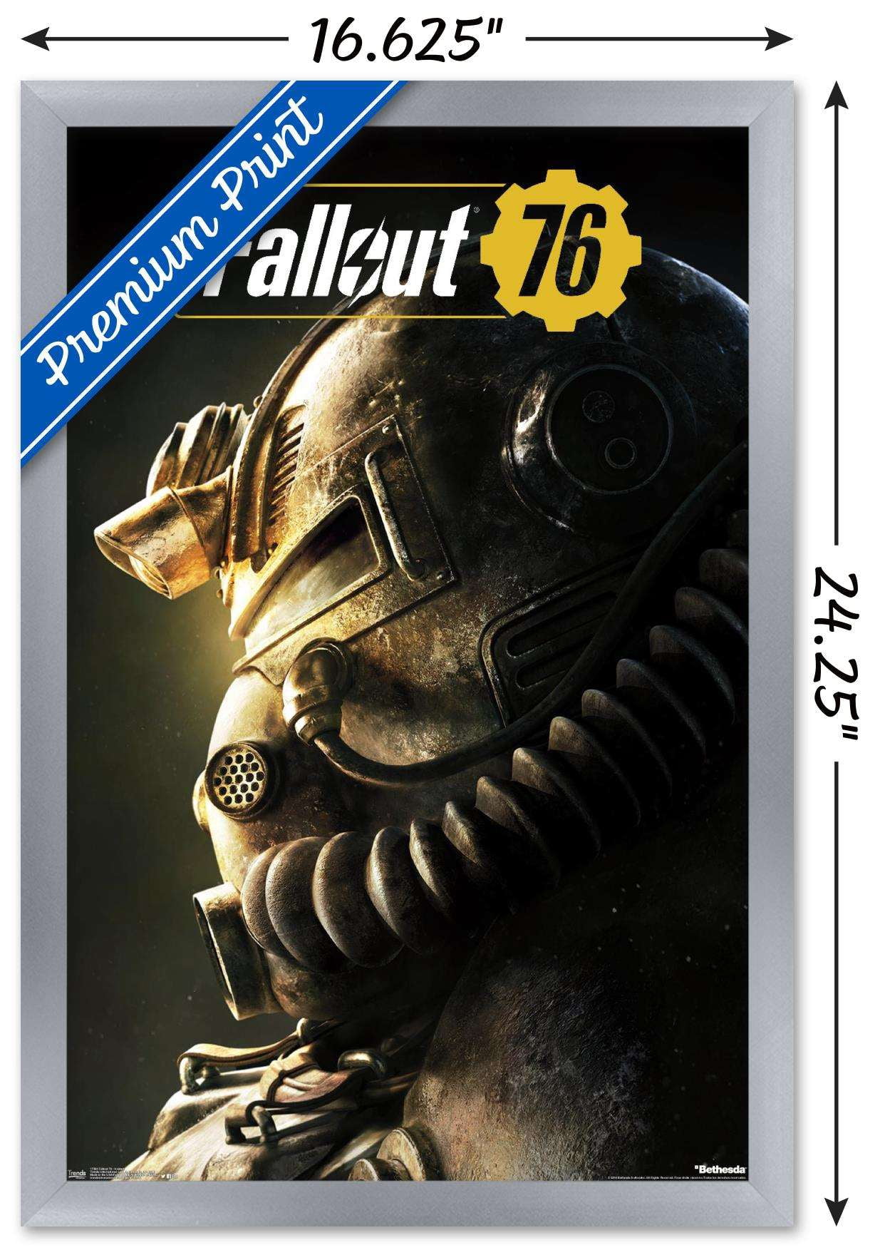 Fallout: 76 - Helmet Close-Up Wall Poster, 14.725" x 22.375" Framed
