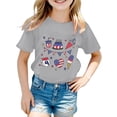 thumbnail image 2 of Hihipz Toddler Girls Fourth Of July T-Shirt Patriotic Food Print Short Sleeve Crewneck Patriotic T-Shirt, 2 of 3