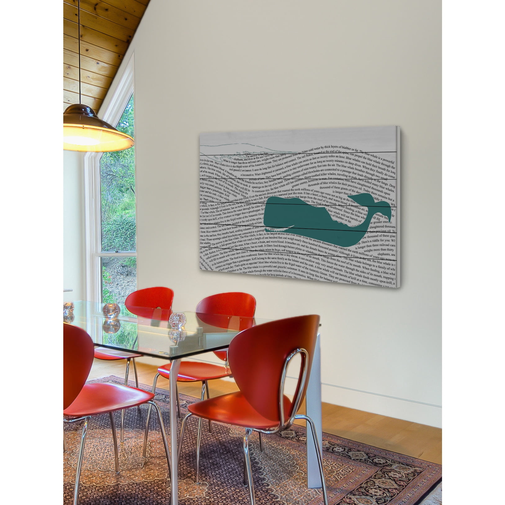 Marmont Hill "Print Whale" Painting Print on White Wood