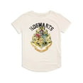 thumbnail image 2 of Harry Potter Hogwarts Crest Women's Graphic T-Shirt Rolled Sleeve Tee, 2 of 6