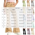 thumbnail image 3 of vdgthytj Flare Pants for Girls High Waist Slim Fitted Solid Fashion Fall Casual Trousers with Pockets(5-6 Years,Blue), 3 of 7