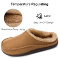 thumbnail image 2 of Berhood Mens Slippers Comfy Moccasin Slippers Wide Loafer House Shoes Indoor Outdoor size 8.5-9, 2 of 5