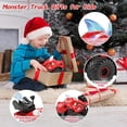 thumbnail image 4 of Remote Control Monster Truck for Kids, 2.4GHz RC Car with 360° Stunts, Spray Mist, LED Lights & Sounds, All Terrain Off-Road Vehicle, Birthday Gift for Boys & Girls Ages 3+（red）, 4 of 9