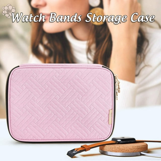 Storage Case 12 Slots Multifunctional Portable Watch Band Strap Holder Organizer for Travel