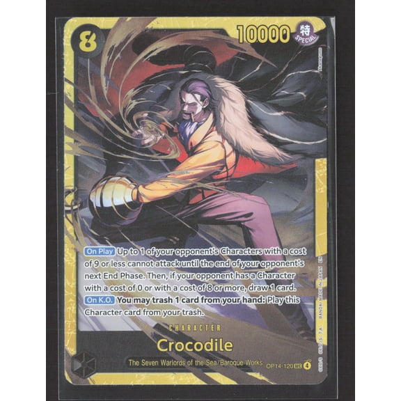 2024 Bandai One Piece Card Game OP-14 Crocodile OP14-120 Lightly Played English
