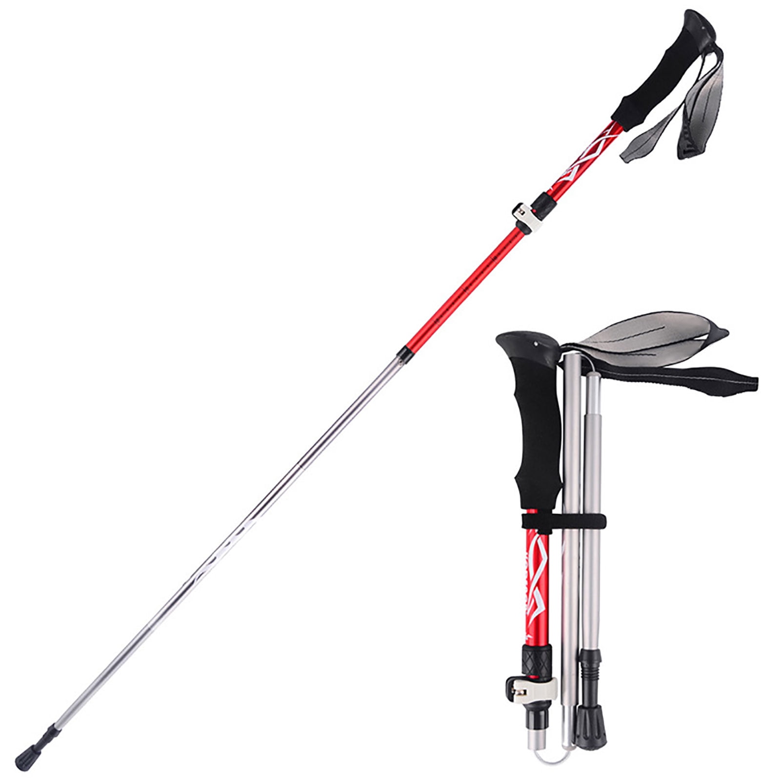 TOPOINT Walking Trekking Poles, Folding Aluminum Hiking Sticks For Men