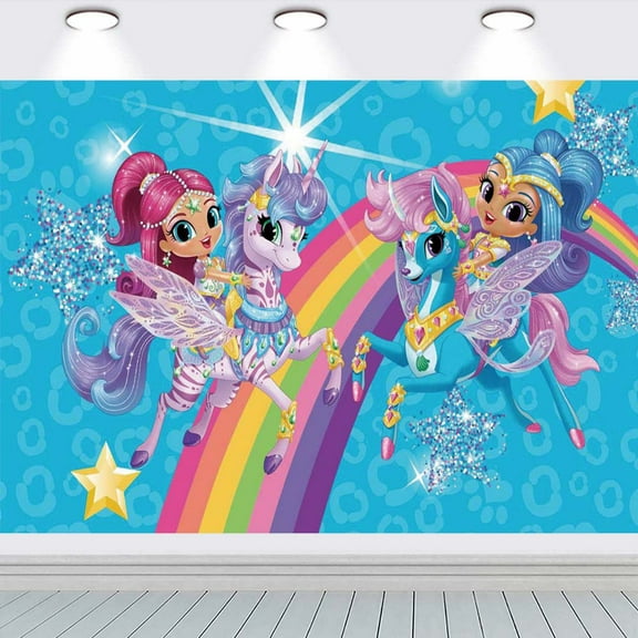 Shimmer and Shine school Backdrop Background Banner Birthday Party Supplies Taspestry Wall Decor Poster Lover