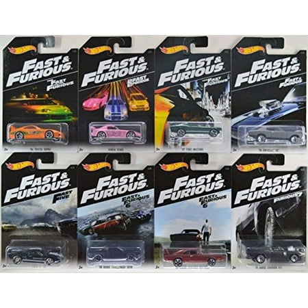Hot Wheels Fast and Furious Set of 8 2016 Exclusive Limited Edition 1:64 Scale Collectible Die Cast Metal Toy Car