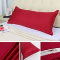 thumbnail image 5 of Unique Bargains Egyptian Cotton Zipper Long Body Pillow Cover Red 20" x 60", 5 of 8