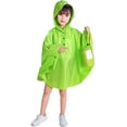 thumbnail image 5 of Poncho de Pluie pour Enfants Veste à Capuche Imperméable, Vert Herbe, m, 5 of 5
