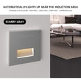 thumbnail image 5 of SANDIY Lámpara de noche empotrada con luces LED para escaleras con sensor de movimiento, iluminación de pared para interiores, luz de pie con inducción por radar, 220 V, 110 V, 5 of 5