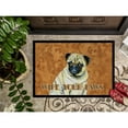 thumbnail image 3 of Carolines Treasures LH9456JMAT Fawn Pug Wipe your Paws Doormat 24x36 36"L x 24"W multicolor, 3 of 4