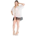 thumbnail image 3 of HAPPY BAY Women's Chiffon Summer Beach Open Front Holiday Kimono Beachwear Duster Cardigans XL-XXL White_AB784, 3 of 4
