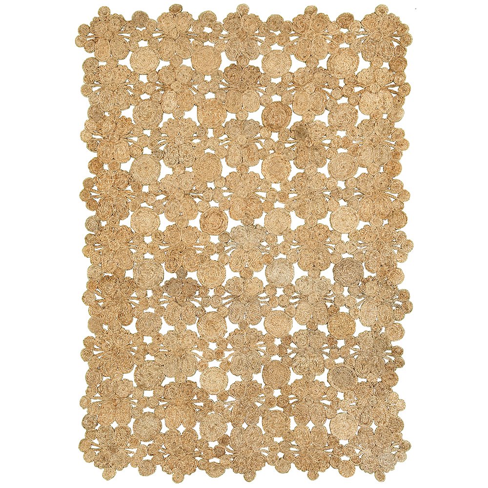 LR Home Natural Jute Natural Indoor Area Rug (5' x 7')