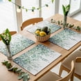 thumbnail image 5 of Sage Green Eucalyptus Leaves Placemats Set of 4 Green Leaf Place Mats Table Mats Kitchen Dining Home Outdoor Party Table Decoration, 5 of 9