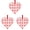 Red*3, variant on 3PCS Valentine's Day Heart Hanging Decorations, 3" Multicolor Acrylic Heart Ornaments, Valentine Decor for Home, Wall, Door, Tree & Party