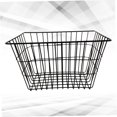 thumbnail image 3 of HEANUJJ Black Hanging Bike Storage Basket Front Handlebar Foldable Iron Basket Easy Attach for Leisure Rides, 3 of 8