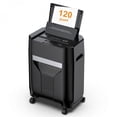 thumbnail image 2 of Home Office Paper Shredder 120 Sheet Auto Feed Cross Cut P-4 Security 60 Min Non-Stop 5.28 Gallon Heavy Duty with Casters, 2 of 10