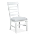 thumbnail image 2 of Magnussen Home Charleston White Dove White Upholstered Side Chair Two Pack, 2 of 10