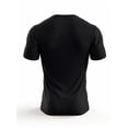 thumbnail image 2 of Graphic Print T-Shirt for Men - Polyester Crew Neck Short Sleeve Tee, Casual Summer Knit Fabric Top with 'What LISA Told' Slogan, Regular Fit Adult Geometric Pattern Shirt for Daily Wear, 2 of 5