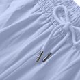 thumbnail image 4 of zbxnLI Plus Size Shorts for Women Cotton Linen Shorts with Pockets Women's Summer Wide Leg Casual Shorts, 4 of 7