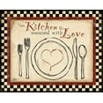 thumbnail image 2 of Stimson, Diane 31x26 Black Ornate Wood Framed with Double Matting Museum Art Print Titled - Kitchen Love, 2 of 4