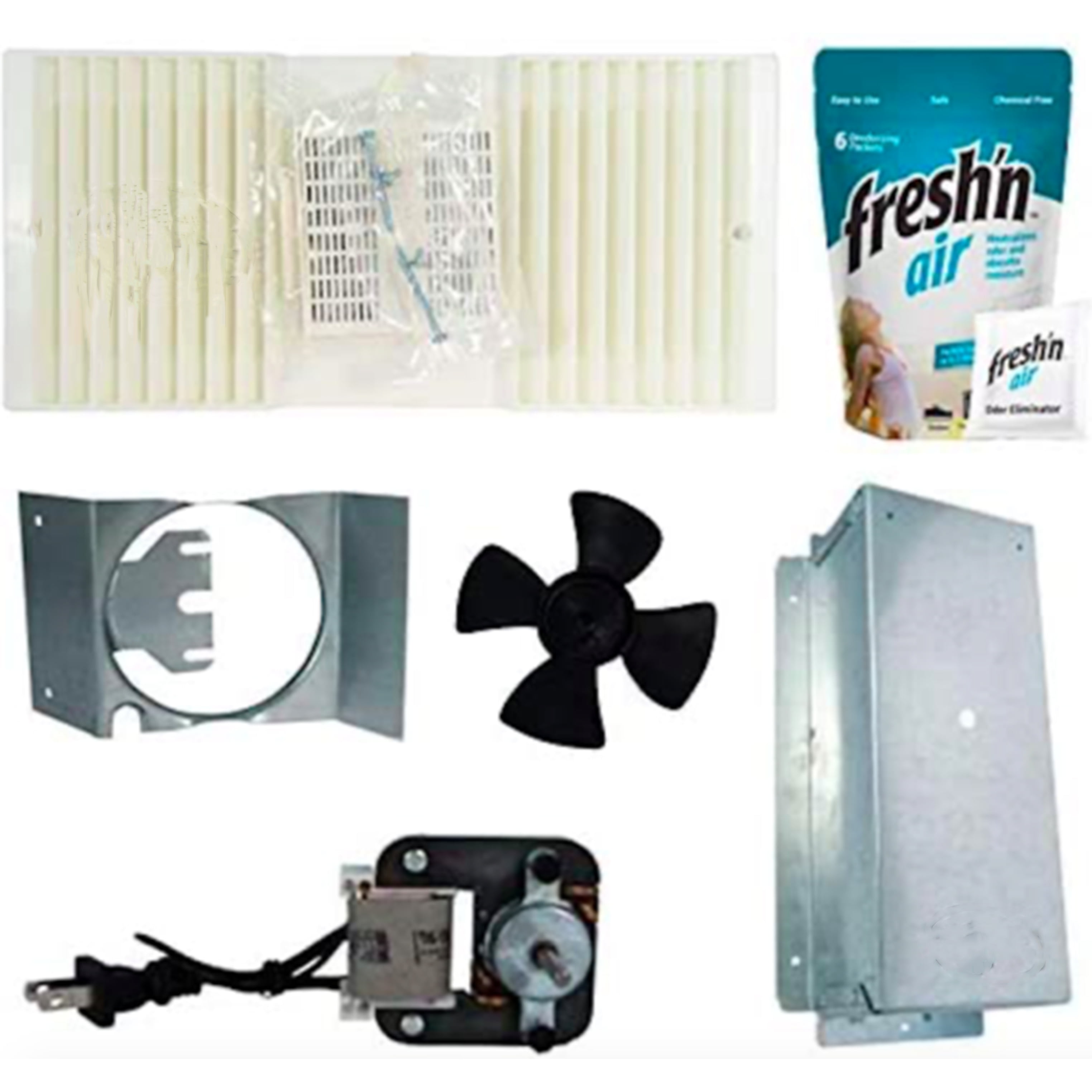 COMPLETE UNIT CA90 Ductless Exhaust Fan Grille Louver, Motor+