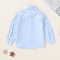 thumbnail image 3 of YOUI-GIFTS Toddler Baby Boys Dress Shirts Long Sleeve Button Down Shirt for Kids Boys 12M-6T, 3 of 7