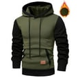 thumbnail image 2 of YUGYXL Men's Hoodies Color Block Athletic Workout Gym Hoodie Long Sleeve Pullover Hooded Sweatshirts Army Green L, 2 of 5