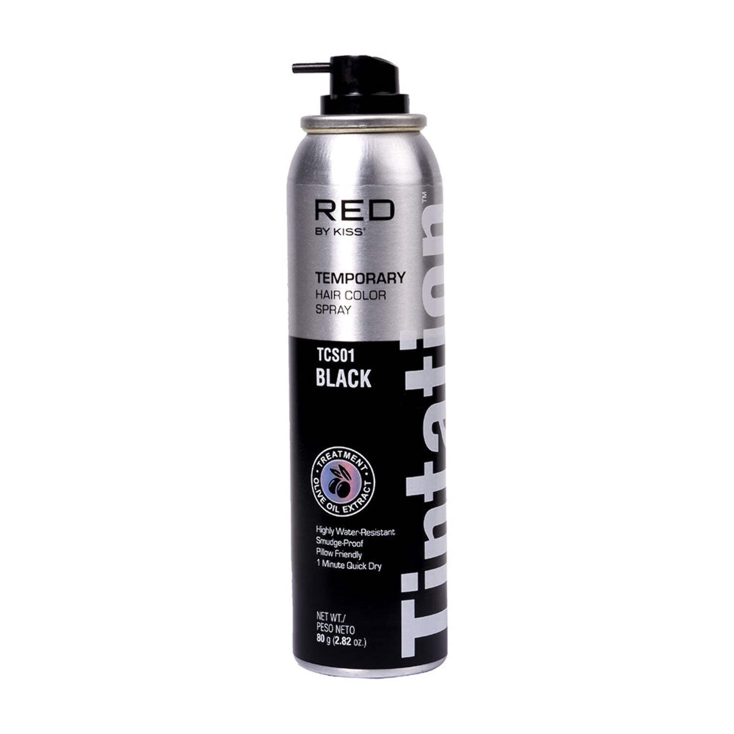 Red By Kiss Temporary Hair Color Dye Spray, Quick Dry & Smudge Proof, Styling Spray for Event, Fast Drying