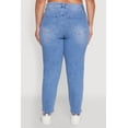 thumbnail image 5 of Womens Plus Size WAX High Waist Distressed Jeans, 5 of 5