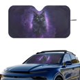 thumbnail image 2 of Xixirimido Car Windshield Sun Shade Front Windshield Cover Universal Fit for SUVs Trucks Foldable Front Window Sunshade Automotive Interior Accessories, Boho Mandala Black Cat, 2 of 8