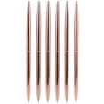 thumbnail image 1 of 6 PCS Girls Stationary Ball Pens Metal Ballpoint Pen 5mm Rose Gold Pen Holder Black Ballpoint Pens, 1 of 3