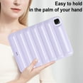 thumbnail image 2 of Allytechgroup Shockproof Case for Apple iPad Pro 11 Inch 2024, Wave Bubble Style Protective Cover Soft TPU Back Shell with Raised Edges for Camera & Screen, Lightpurple, 2 of 7