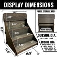 thumbnail image 2 of GFDYREE Wooden Portable Retail Table Display Stand Countertop 3 Step Riser Craft Shows, Farmers Markets Tradeshows |No Hardware Assembly Flat Pack Soap Display CBD Jewelry Spices Cups Tumble, 2 of 7