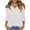White, variant on Womens Ruffle 3/4 Sleeve Tops V Neck Casual Cute Fall Spring Summer Tee Shirts Solid Color Loose Tshirts (XL, White)