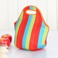 thumbnail image 5 of Frogued Portable Striped Dot Bear Print Insulated Cooler Picnic Food Lunch Box Bag Pouch (Type 1#), 5 of 13