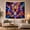 Fiery Wings, variant on Moon Stars Butterfly with Wings Fully Extended Body, Mystical Fantasy for Space Lovers, Galaxy Room Decor, Graduation Gift, Tapestry Wall Hanging for Bedroom and Dorm